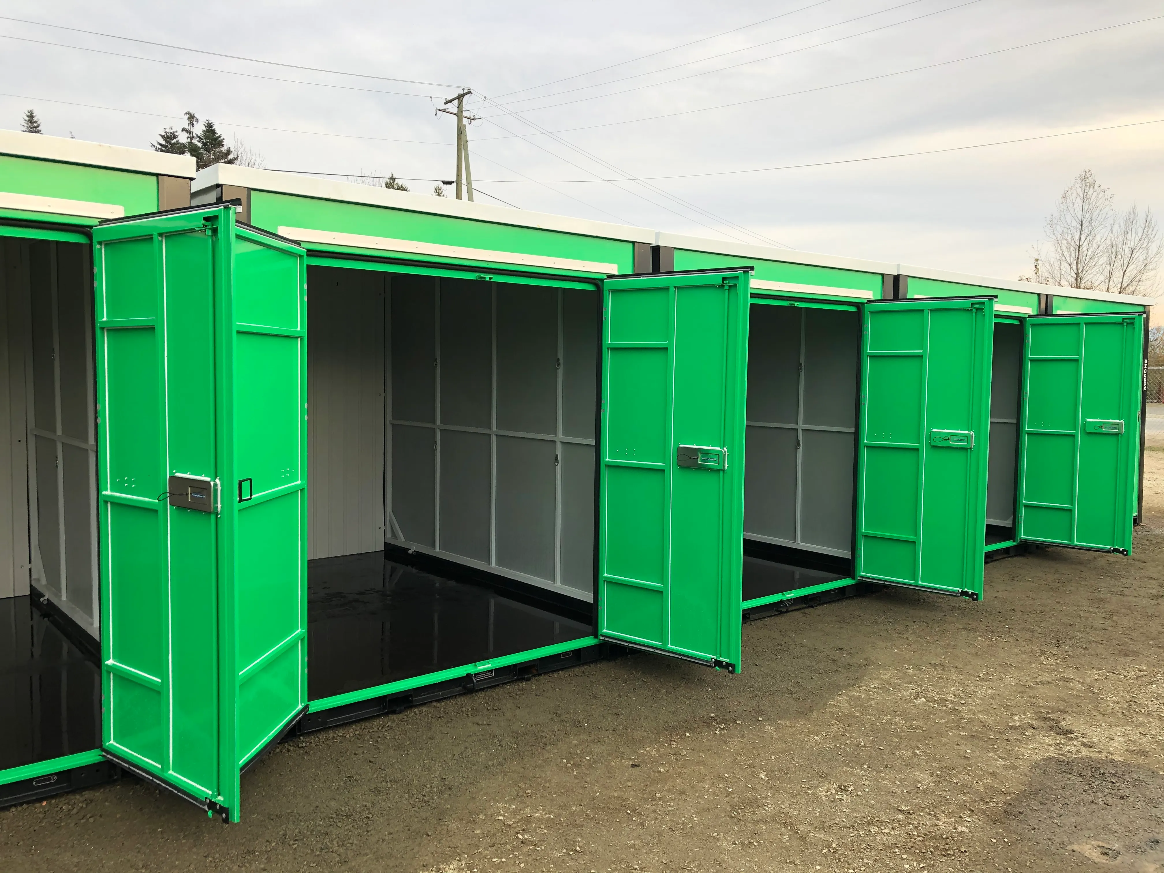 Interior view of open ContainerHQ storage units