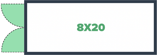 8x20 Single Door Container